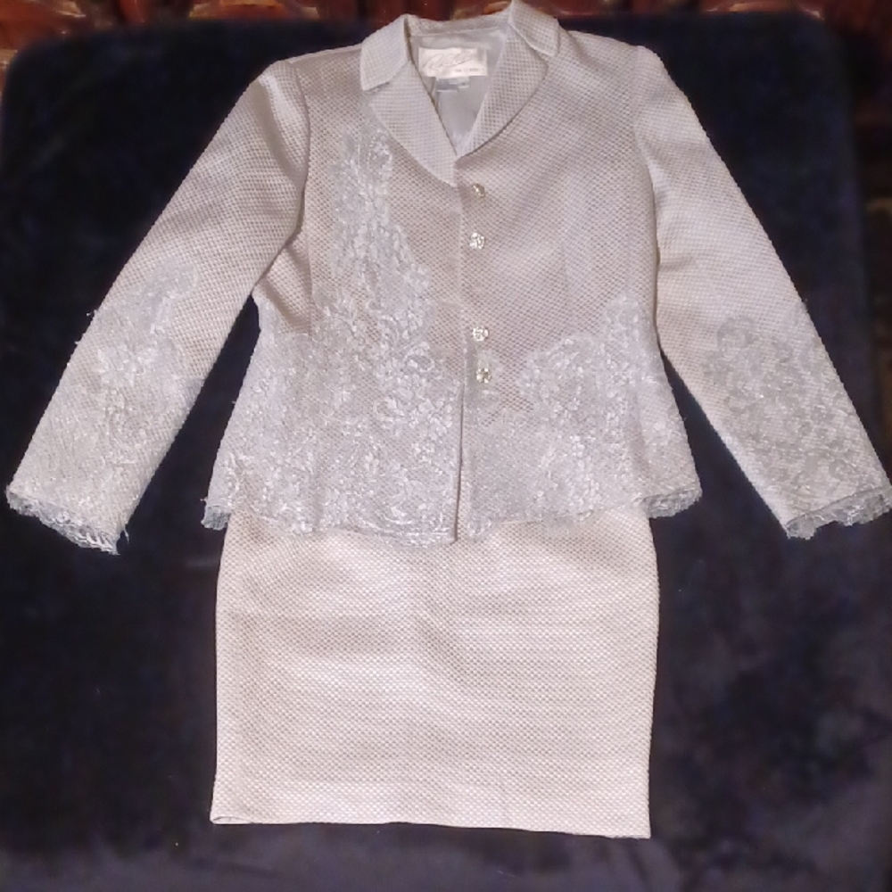 Vintage Rickie Freeman for TJ Nites (Teri Jon) 2-piece skirt suit